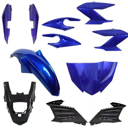 Imagem de Kit carenagem completo traseiro dianteiro fazer 150 azul 2020 2021 2022