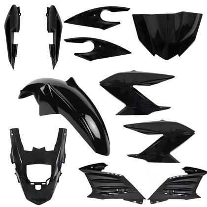 Imagem de Kit carenagem completo traseiro fazer 150 preto brilho 2020 2021 2022 2023 2024