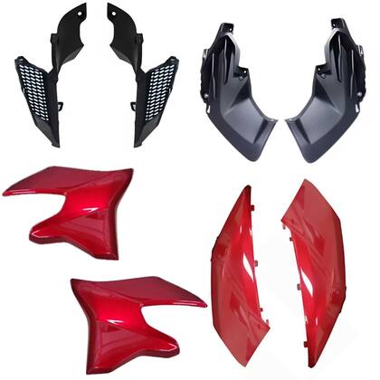 Imagem de Kit carenagem lateral dianteiro fazer 250 fz25 vermelho brilho 2020 2021 2022 2023