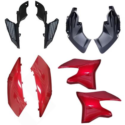 Imagem de Kit carenagem lateral dianteiro fazer 250 fz25 vermelho brilho 2020 2021 2022 2023