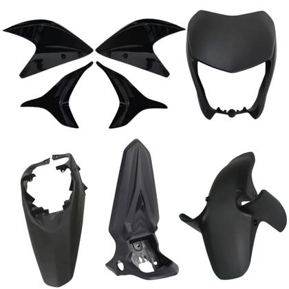 Imagem de Kit Carenagem Traseiro Lateral Dianteiro Honda Xre 300 Preto Brilho 2010 2011