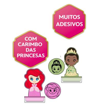Imagem de Kit Carimbo Castelo Princesas Rosa Disney - Brinquedo