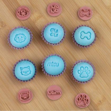 Imagem de Kit Carimbos - Pets - Amarelo - 2cm - 7 unidades - BlueStar - Rizzo