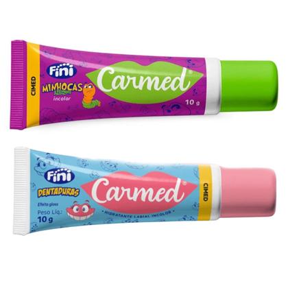 Imagem de Kit Carmed Hidratante Labial Diário Fini Dentadura Minhoca