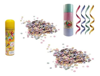 Imagem de Kit Carnaval 2un Confete +serpentina +tinta Cabelo +espuma