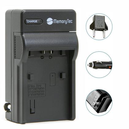 Imagem de KIT Carregador + 2 Baterias NP-FH50 1050mAh para Sony DCR-DVD106, DCR-DVD208, DCR-DVD306, DCR-HC37, DCR-HC38