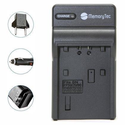 Imagem de KIT Carregador + 2 Baterias NP-FH50 1050mAh para Sony DCR-DVD106, DCR-DVD208, DCR-DVD306, DCR-HC37, DCR-HC38