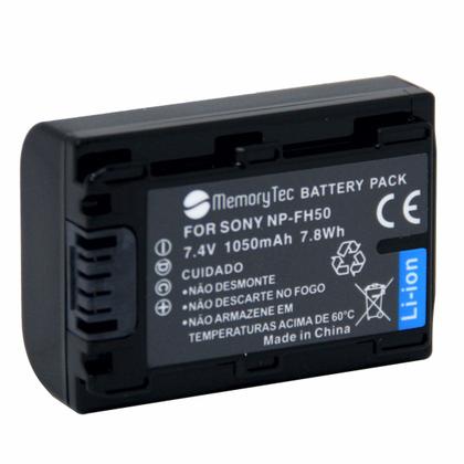 Imagem de KIT Carregador + 2 Baterias NP-FH50 1050mAh para Sony DCR-DVD106, DCR-DVD208, DCR-DVD306, DCR-HC37, DCR-HC38