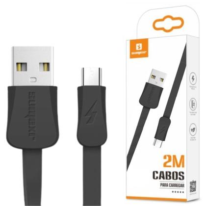 Imagem de Kit Carregador 2 metros compatível com Asus Max Shot - Cabo Micro USB V8 e Fonte