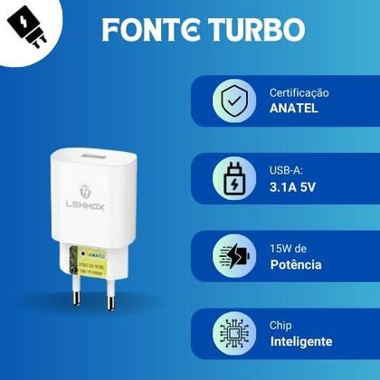 Imagem de Kit Carregador Compatível Com Infinix Note 12 _ Cabo Tipo C e Fonte