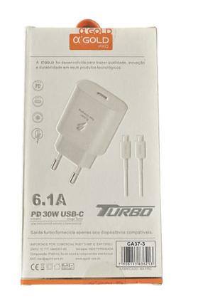 Imagem de Kit Carregador Completo Cabo Fonte 30W Tipo c Tipo C Para Android Anatel Iphone Linha 15 16