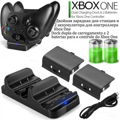 Imagem de Kit carregador de bateria dupla para X BOX ONE X / X BOX ONE