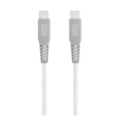 Imagem de Kit Carregador De Parede Ultra Rápido Com 1 Saída USB-C Power Delivery 20W + Cabo USB-C + USB-C I2GO 1,5m 3A Branco