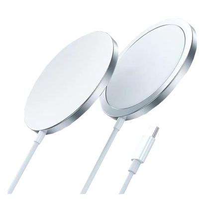 Imagem de Kit Carregador Magnético Sem Fio + Fonte USB-C 20W Compatível Iphone 12 13 14 e 15
