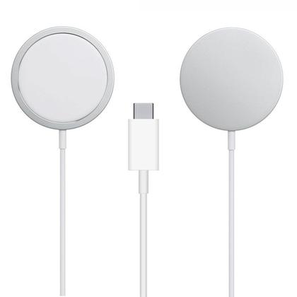 Imagem de Kit Carregador Magsafe Magnético Indução E Fonte 20w Compativel Com iPhone