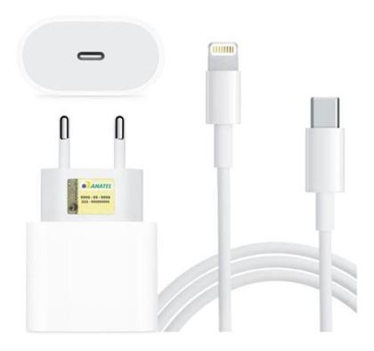 Imagem de Kit Carregador Para Celular Ios Cabo Lightning 1m + Fonte Tipo-c 25w Turbo LE-357 Lehmox