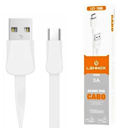 Imagem de Kit Carregador Turbo 2 Metros compatível com Motorola E5 - Cabo Micro USB V8 e Fonte