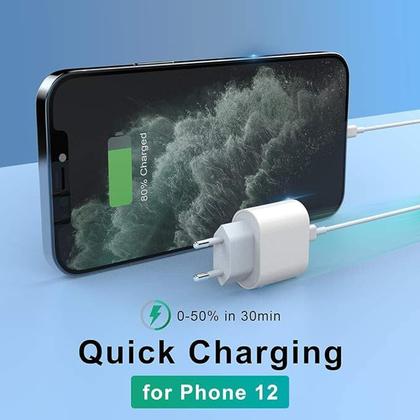 Imagem de Kit Carregador Turbo 30W Anatel Rápido Fonte C Bivolt + Cabo 