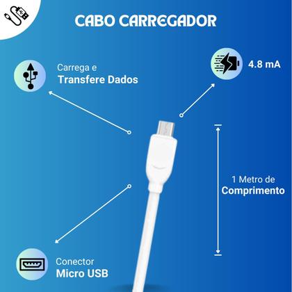 Imagem de Kit Carregador TURBO compatível com REALME C30S / Micro USB V8 e Fonte