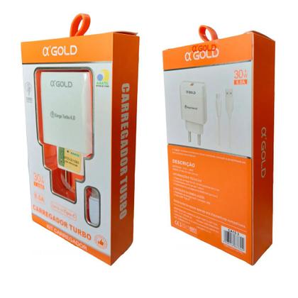 Imagem de Kit carregador turbo tipo-c 30w 6.0a e cabo usb