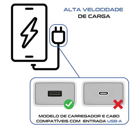 Imagem de Kit Carregador Veicular Saída Usb + Cabo Tipo C 2 metros - Ultra rápido - Original - Garantia 1 ano