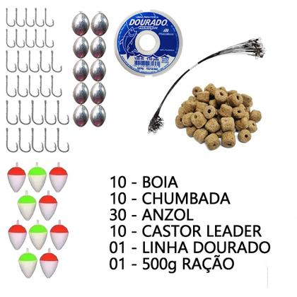 Imagem de Kit Carretilha 19 Rolamentos Com Molinete Ultra Light Varas e Acessórios