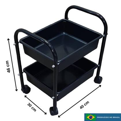 Imagem de Kit Carrinho Auxiliar 2 Band Manicure + Apoio De Pé Parapé