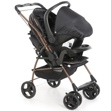 Imagem de Kit Carrinho Bebê Milano Reversível Travel System com Bebê conforto Grid Galzerano