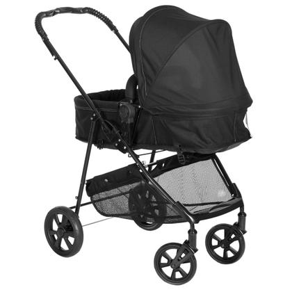 Imagem de Kit carrinho de bebê napoli com bebê conforto grid galzerano