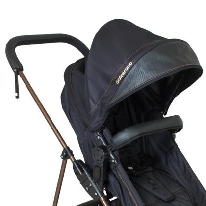 Imagem de Kit carrinho de bebê napoli com bebê conforto grid galzerano