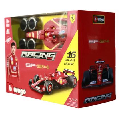 Imagem de Kit Carro P/ Montar 41 Peças F1 Ferrari SF-24 Leclerc 1:24