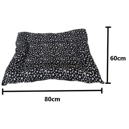 Imagem de Kit Casa Cachorros Gato N4 Azul + Caminha Colchão Acolchoado