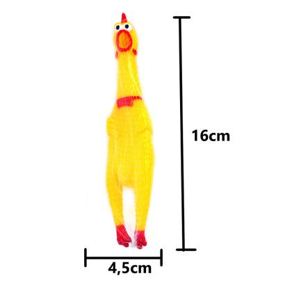 Imagem de Kit Casa P/ Cachorro Rosa Grande N4 + Mordedor Galinha 16cm