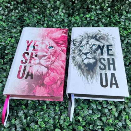 Imagem de Kit Casal 2 Bíblias Yeshua Rosa e Yeshua Lateral Preta Edifica LETRA MÉDIA Com Harpa e Índice ARC