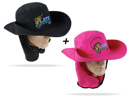 Imagem de Kit Casal 2 Chapéus Com Protetor De Nuca LIFE PESCA - Cores Diferentes