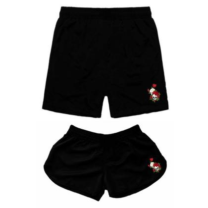 Kit Casal Bermudas Moda Praia Shorts Combinando Estampados - Hyve Imagem de Kit Casal Bermudas Moda Praia Shorts Combinando Estampados