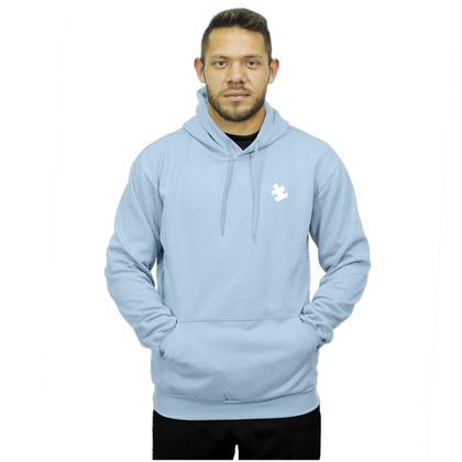 Imagem de Kit Casal Moletom 2 Blusas Canguru com Bolso e Capuz Quebra Cabeça