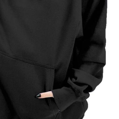 Imagem de Kit Casal Moletom Modelo Canguru Com Capuz Blusa Peluciada