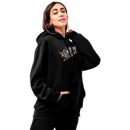 Imagem de Kit Casal Moletom Modelo Canguru Com Capuz Blusa Peluciada