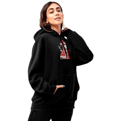 Imagem de Kit Casal Moletom Modelo Canguru Com Capuz Blusa Peluciada