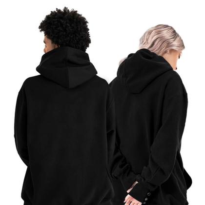 Imagem de Kit Casal Moletom Modelo Canguru Com Capuz Blusa Peluciada