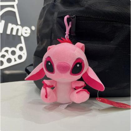 Imagem de Kit Casal Pelucia Stitch E Angel Chaveiro Disney Super Macio