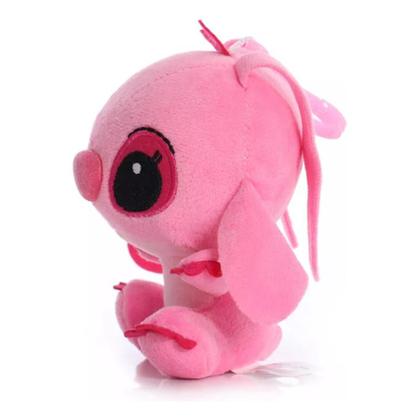 Imagem de Kit Casal Pelucia Stitch E Angel Chaveiro Disney Super Macio