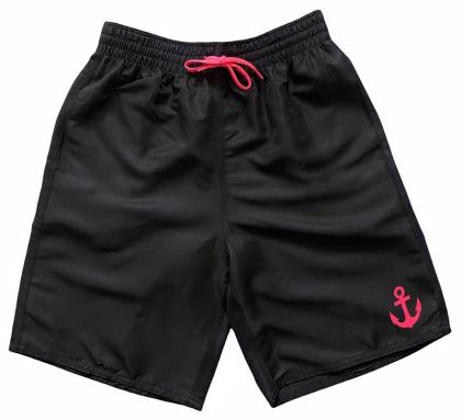 Imagem de Kit Casal Shorts Combinando Estampa Moda Praia Tactel Barco e Ancora