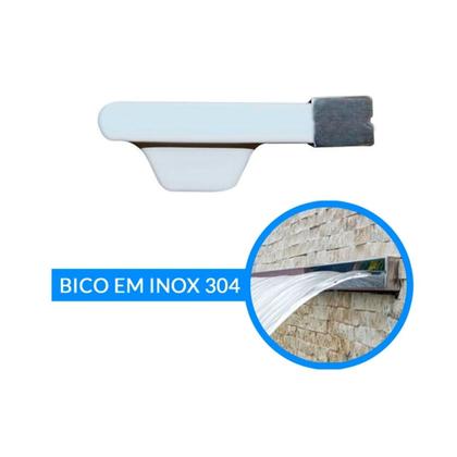 Imagem de Kit Cascata Para Piscina 100cm Embutir Bico Inox Com Led Rgb