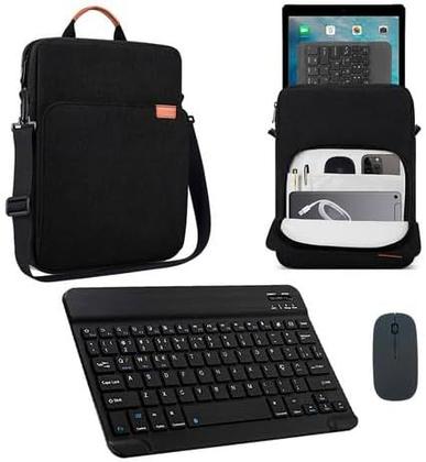 Imagem de Kit Case Bag Alça + Teclado Compativel iPad 10,2 Polegadas Modelo 2021 2020 2019 Geração 9 8 7 iPad 7a, 8a e 9a Geraçã