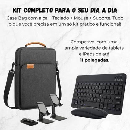 Imagem de Kit Case Bag Alça + Teclado Compativel iPad 10,2 Polegadas Modelo 2021 2020 2019 Geração 9 8 7 iPad 7a, 8a e 9a Geraçã