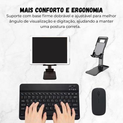 Imagem de Kit Case Bag Alça + Teclado Compativel iPad 10,2 Polegadas Modelo 2021 2020 2019 Geração 9 8 7 iPad 7a, 8a e 9a Geraçã
