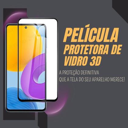 Imagem de Kit Case Capa Capinha Para Motorola Moto G34 Transparente Silicone Anti Impacto + Película Para Moto G34 De Vidro 3D 9H