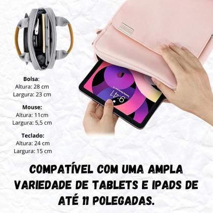 Imagem de Kit Case Couro C Alça + Teclado Sem Fio Para Xiaomi Mi Pad 5